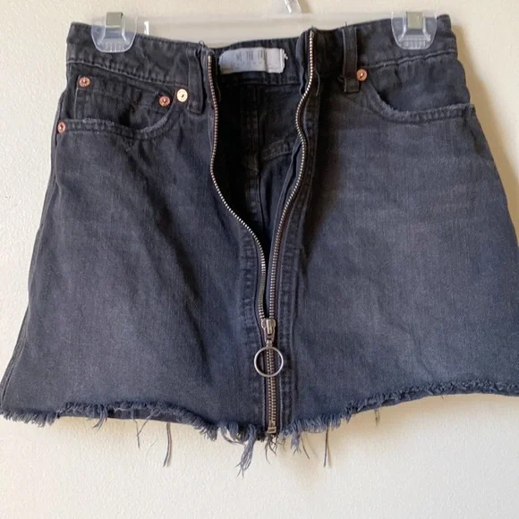 We The Free | Black Denim Mini Skirt - Picture 5 of 7